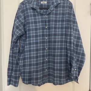 Peter Millar Navy and Light Blue Plaid Shirt